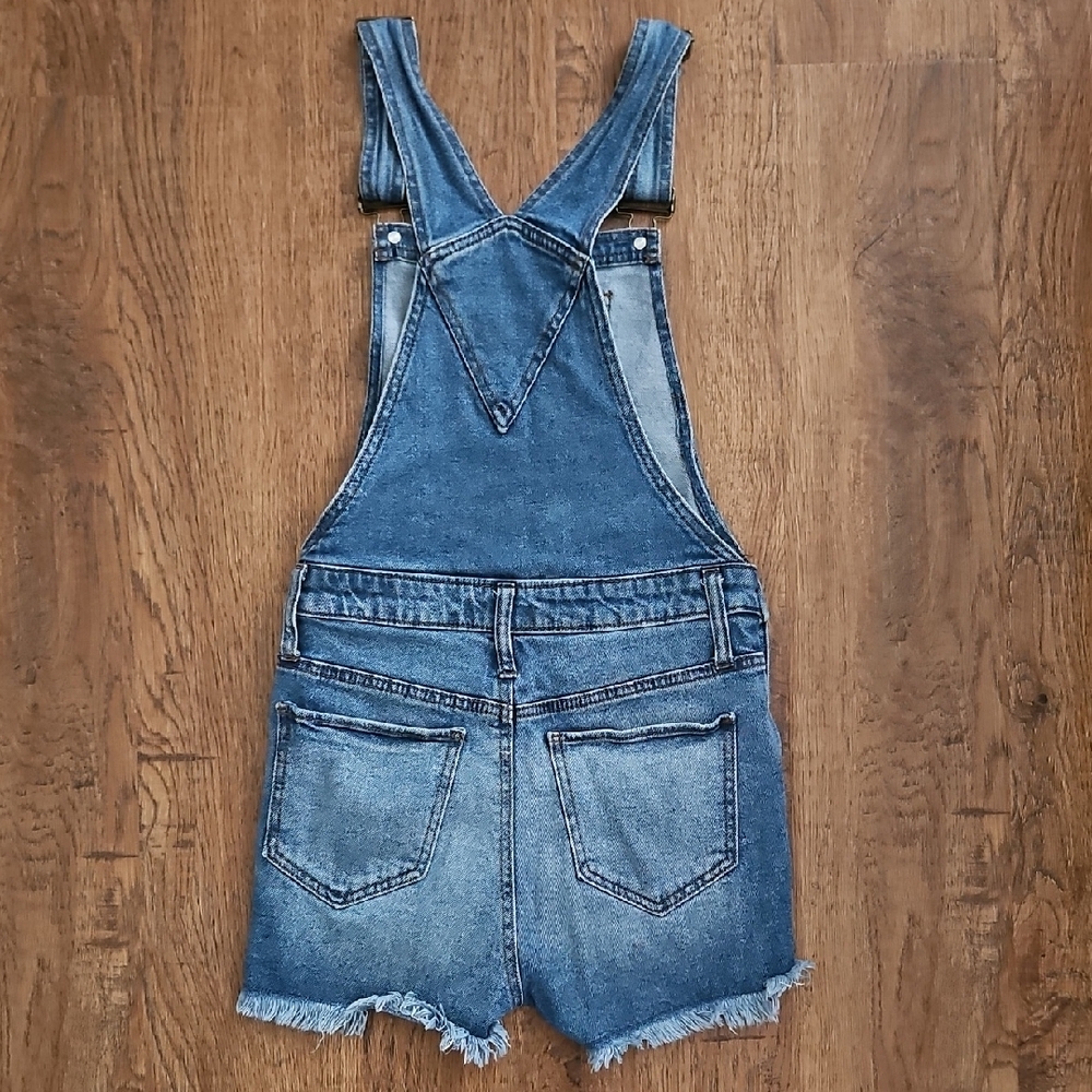 Blue Vintage Stretch Denim Overalls,  Size Small - Picture 4 of 6